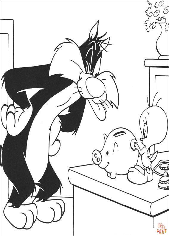 10 Best Looney Tunes Coloring Pages for Kids - Bugs Bunny, Daffy Duck, Tweety Bird More