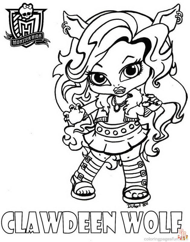 Baby Monster High kleurplaten 2