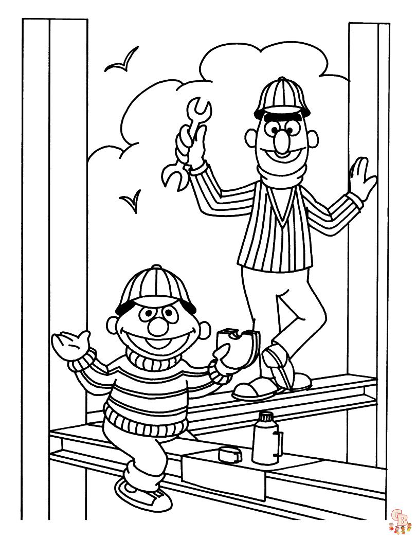 Bert en Ernie Kleurplaten 8