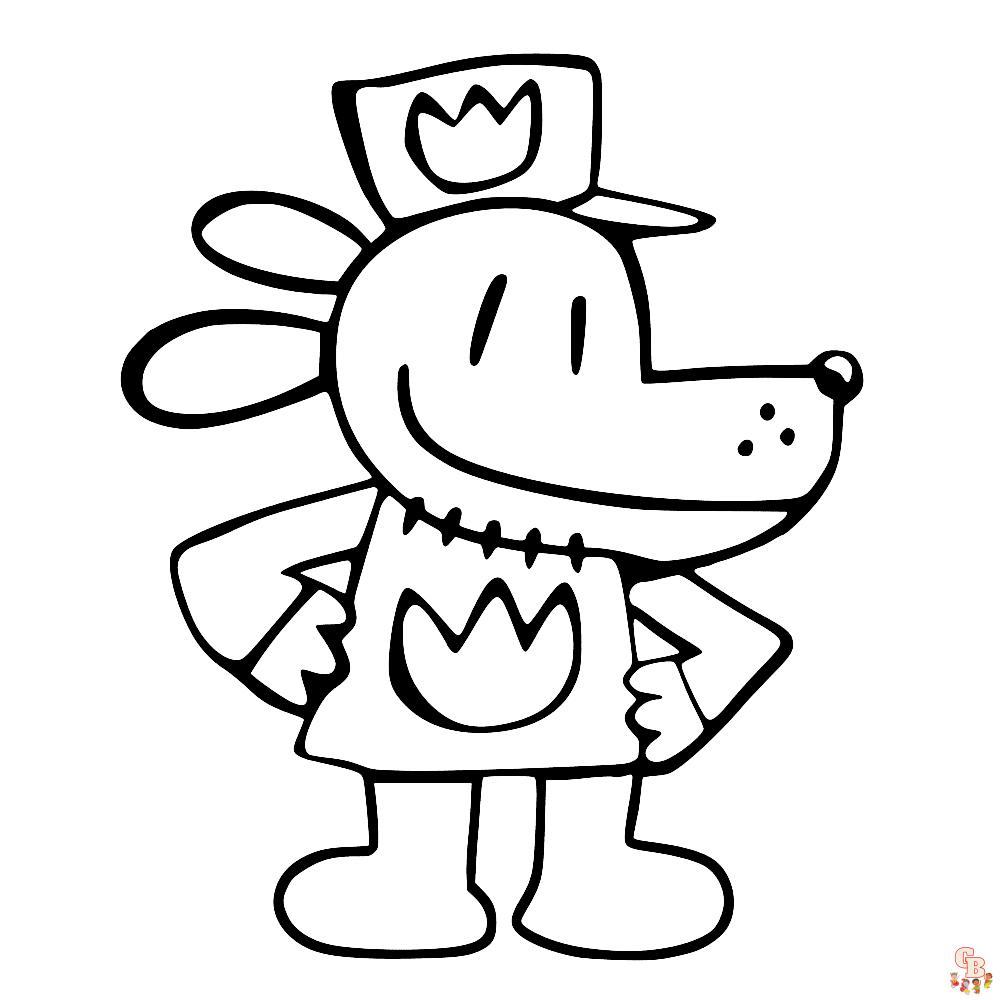 Dog Man kleurplaten 1