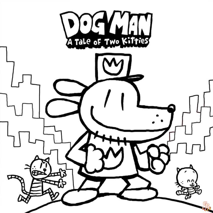 Dog Man kleurplaten 12