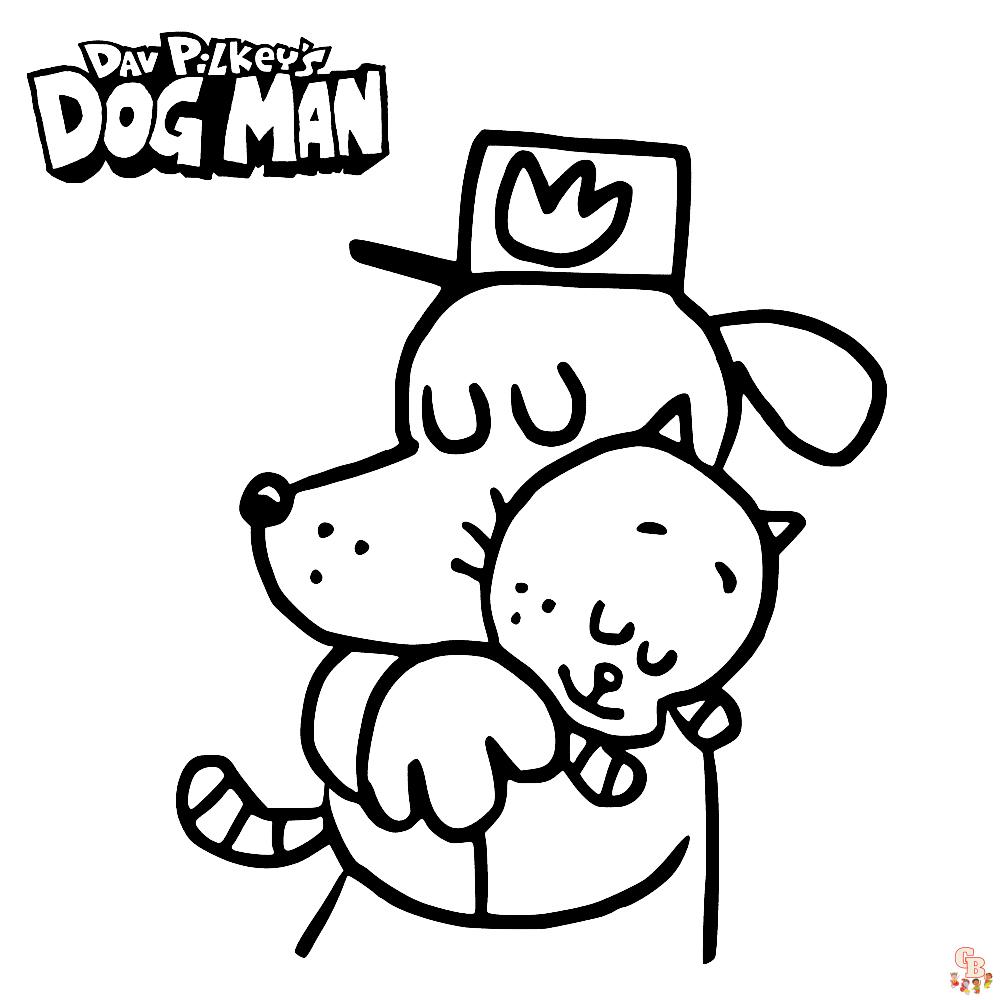 Dog Man kleurplaten 5