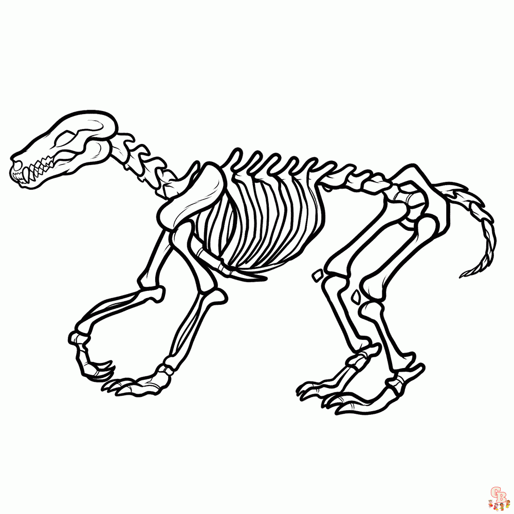 Fossielen en Dinoskeletten Kleurplaten 6