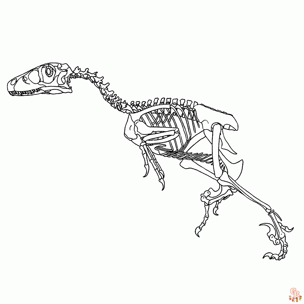 Fossielen en Dinoskeletten Kleurplaten 8