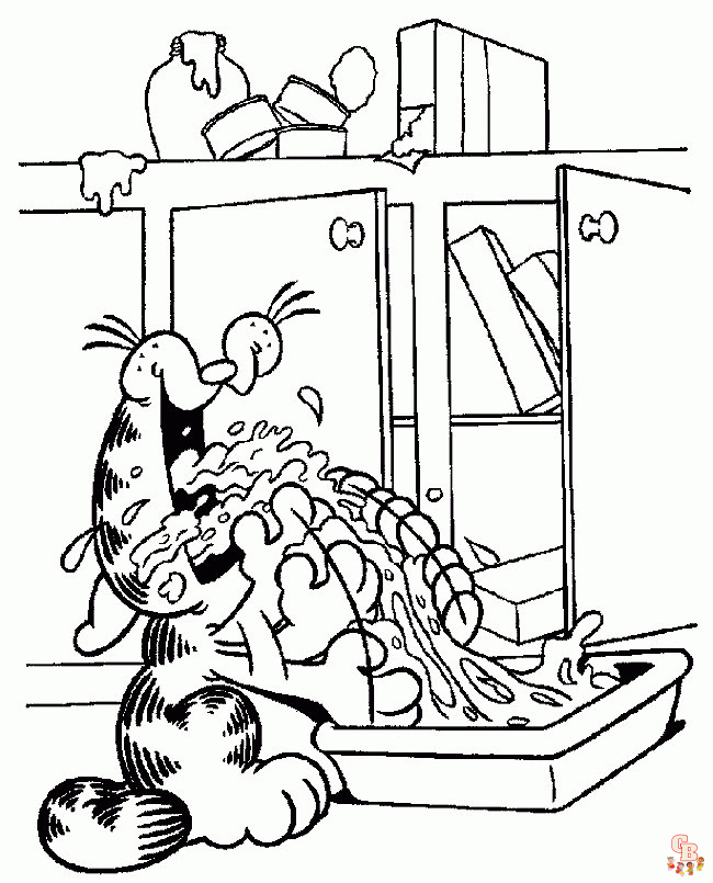 Garfield Kleurplaten 4