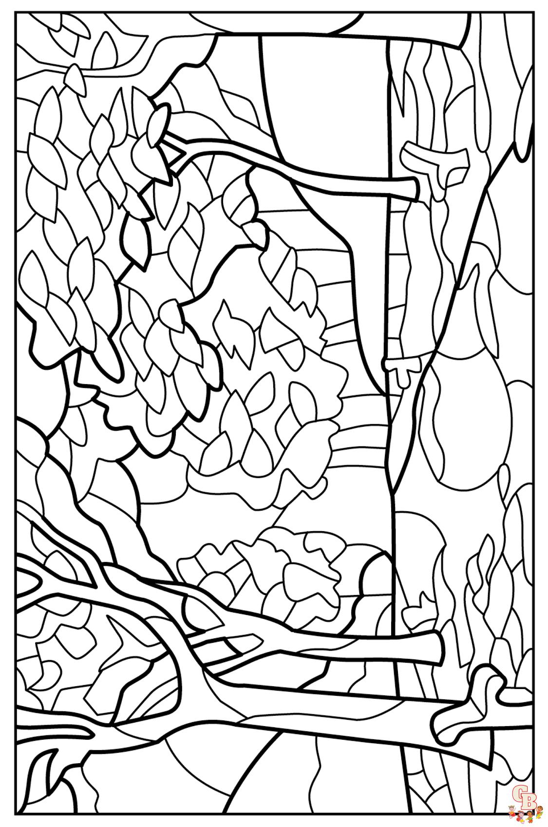 Glas in lood kleurplaten 3