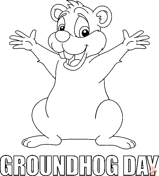 Groundhog Day kleurplaten 7