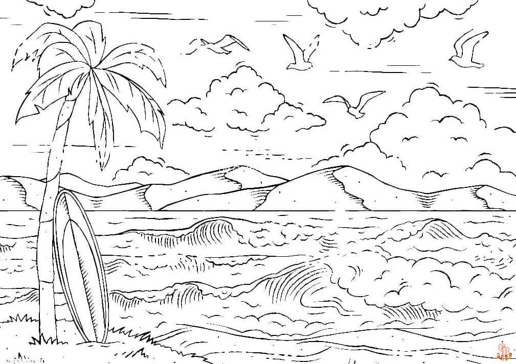 Hawaii Coloring Sheets