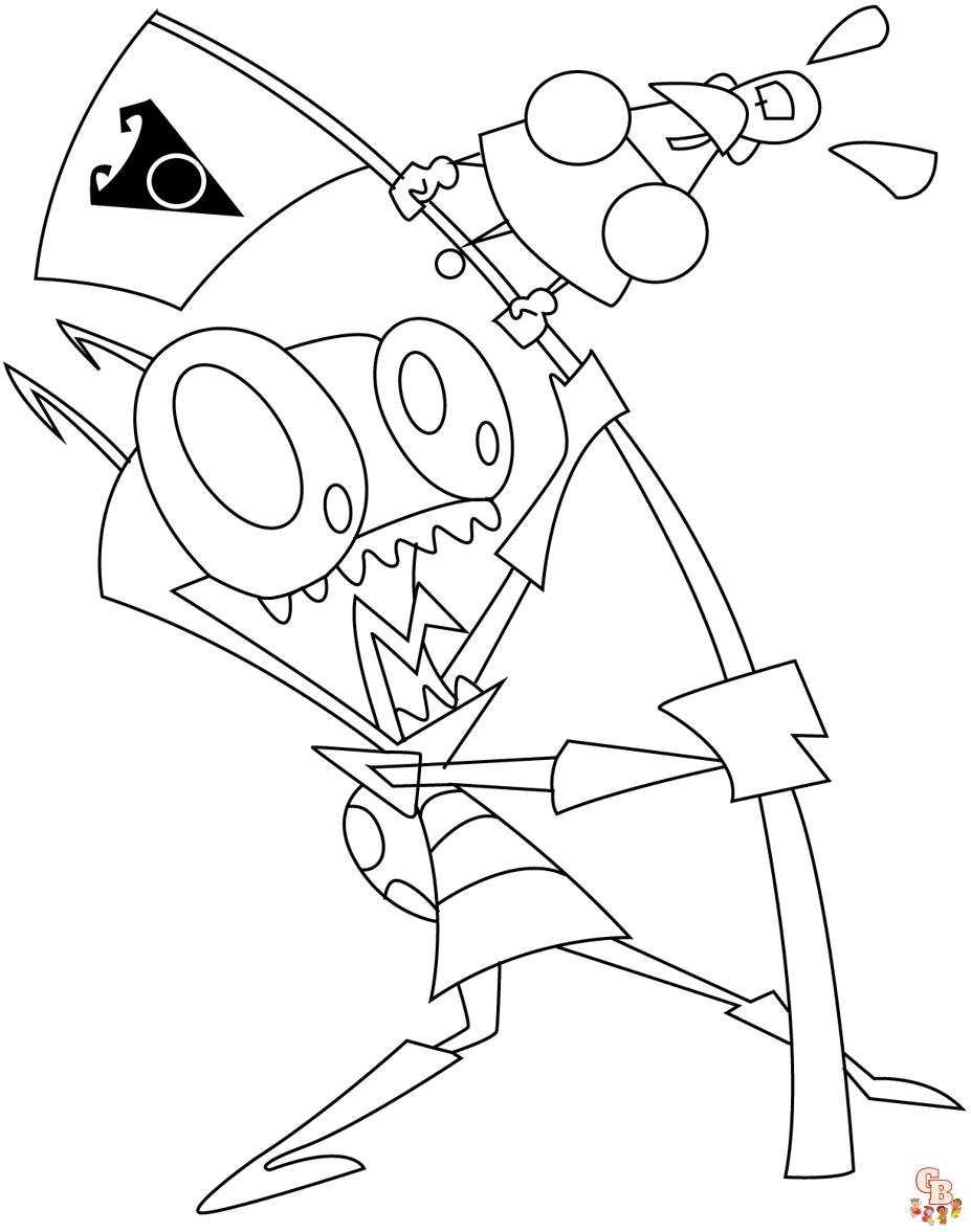 Invader Zim kleurplaten 2