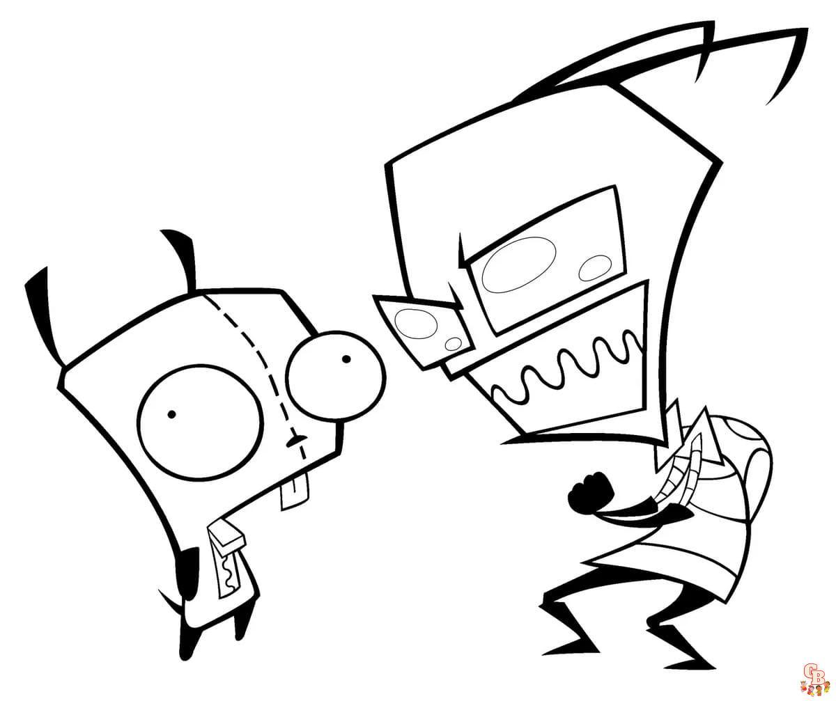 Invader Zim kleurplaten 3