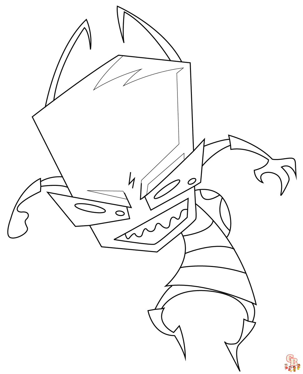 Invader Zim kleurplaten 3