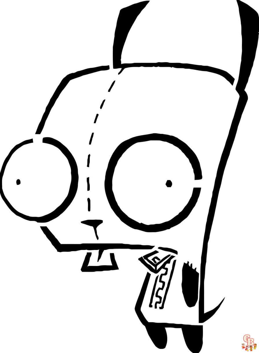 Invader Zim kleurplaten 4