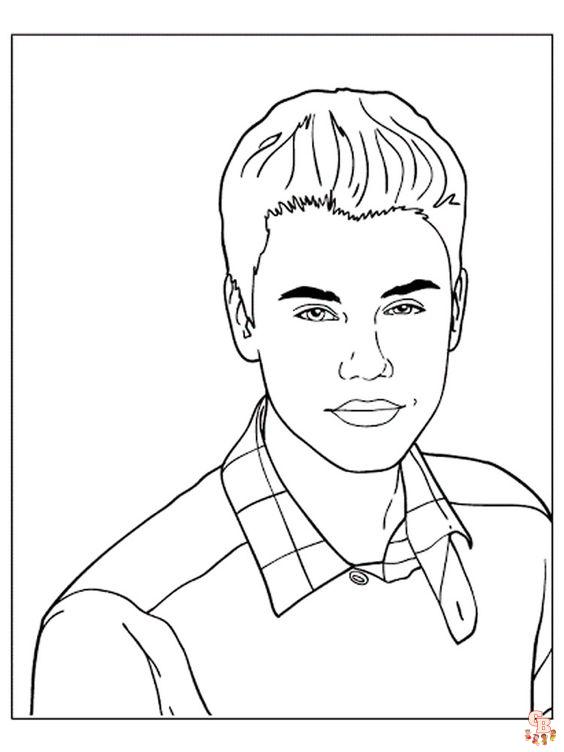 Justin Bieber Kleurplaten 3