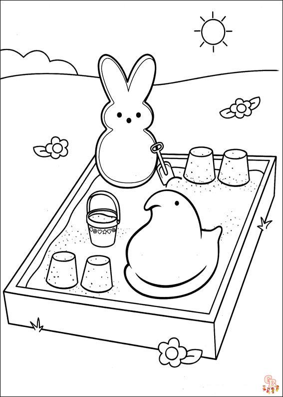 Marshmallow Peeps Kleurplaten 7