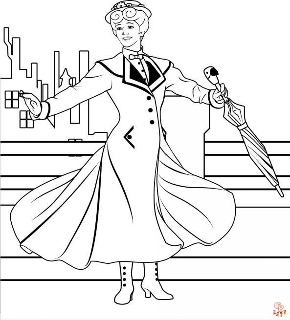 Mary Poppins Kleurplaten 1