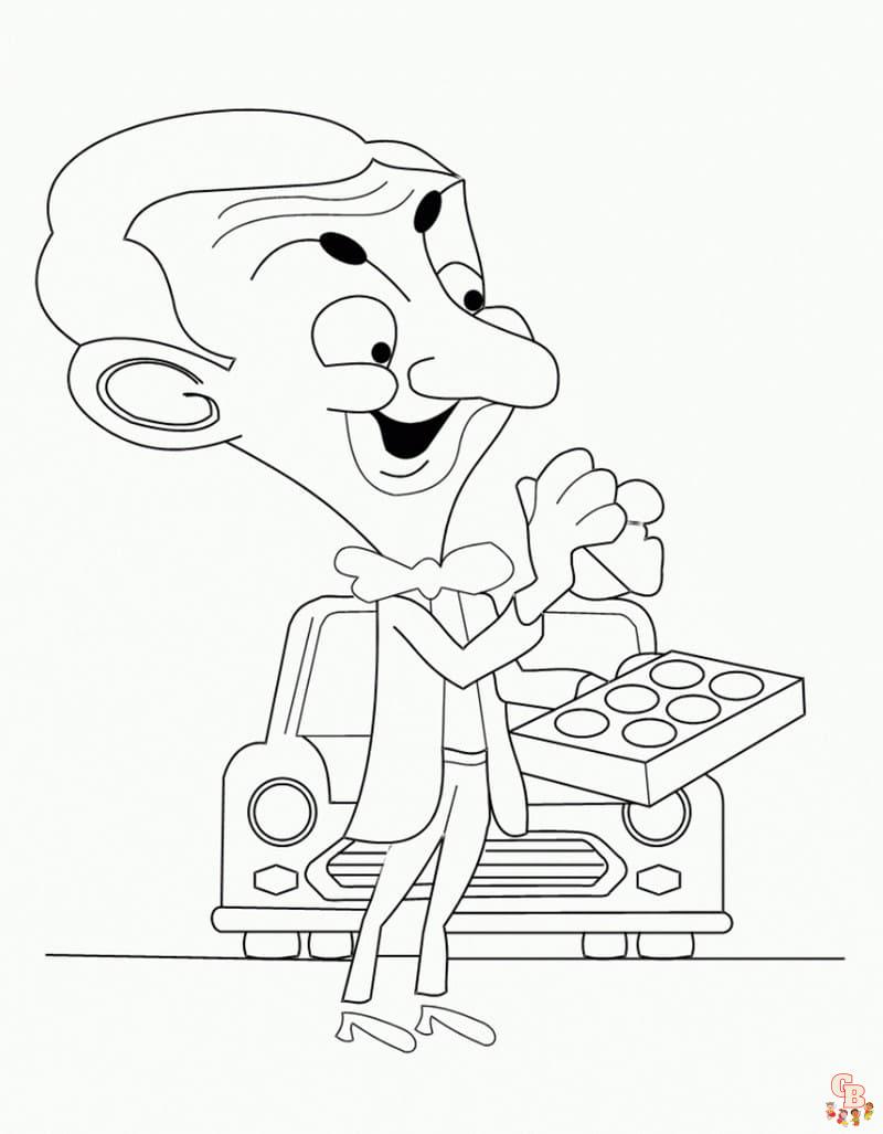 Mr. Bean Kleurplaten 2