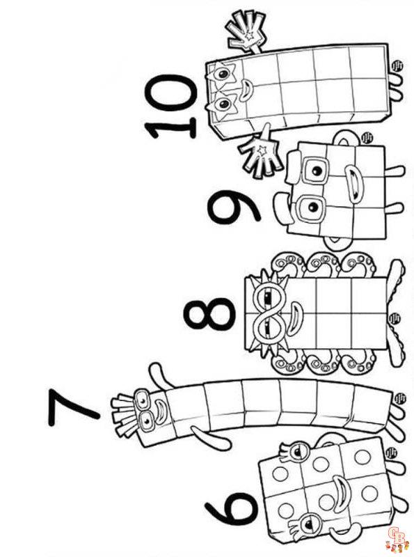 Numberblocks Kleurplaten 1