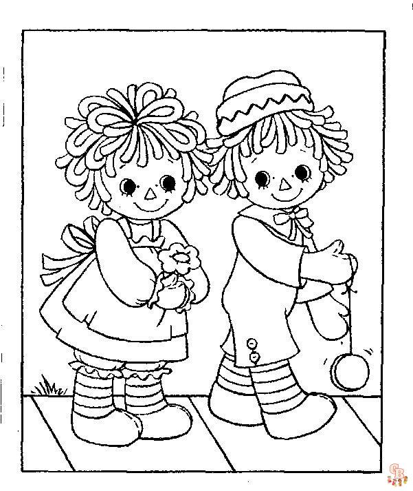 Raggedy Ann Kleurplaten 10