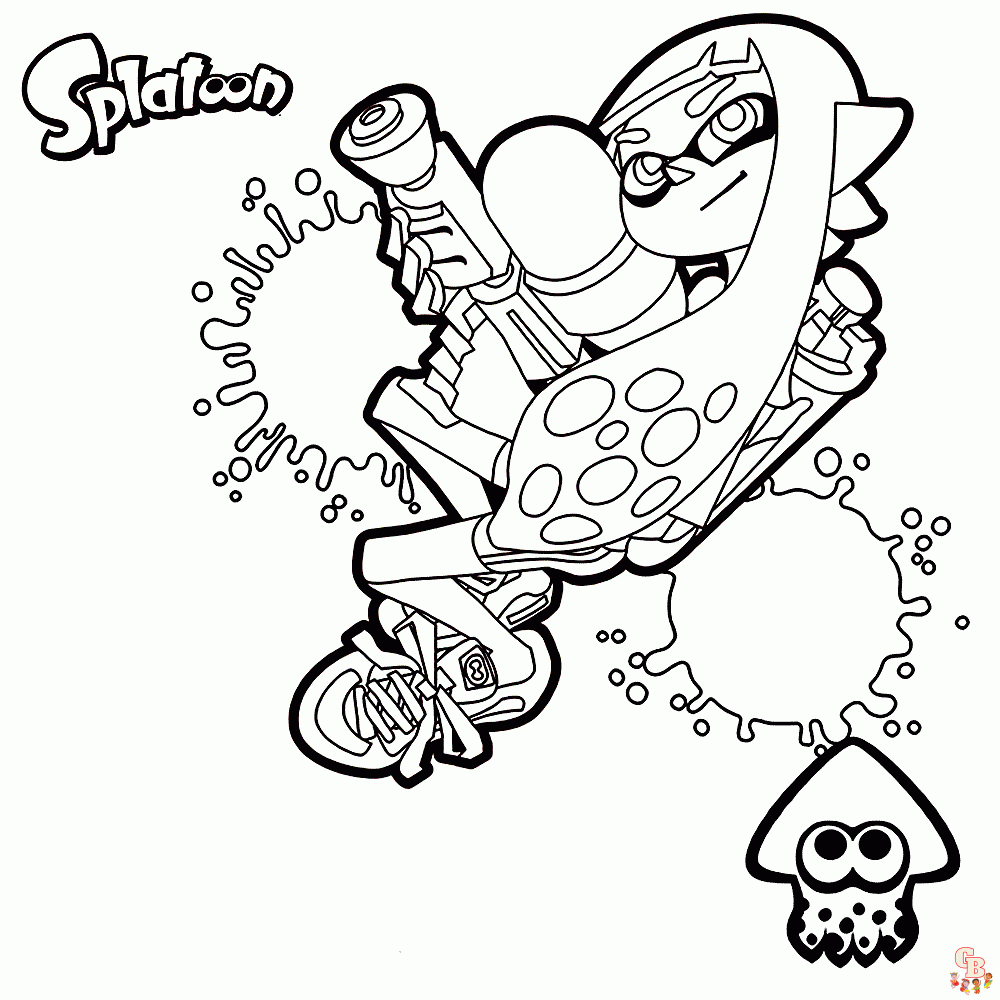 Splatoon kleurplaten 1