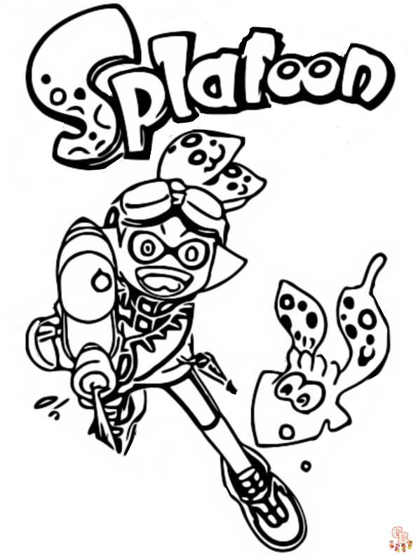 Splatoon kleurplaten 2