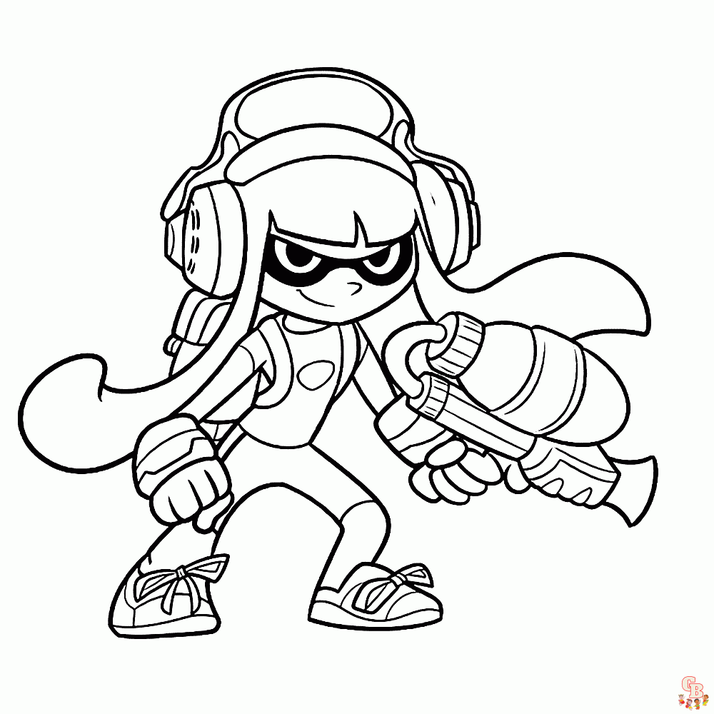 Splatoon kleurplaten 3