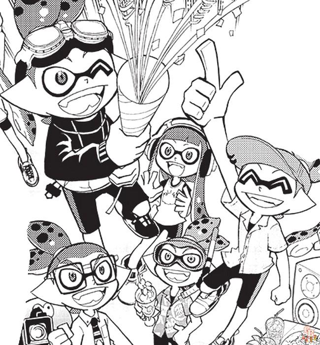 Splatoon kleurplaten 3