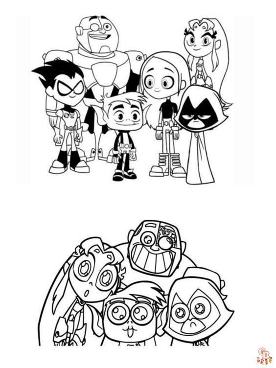 Teen Titans GO kleurplaten 3