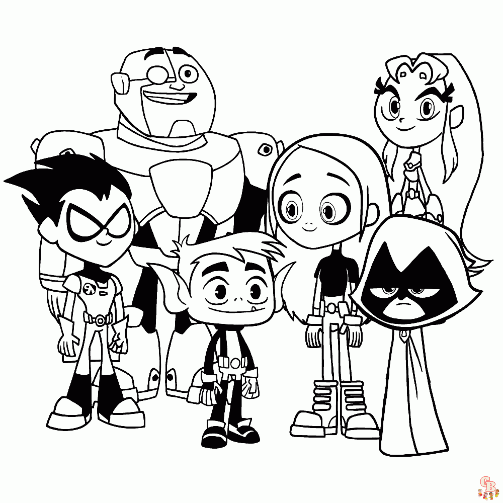 Teen Titans GO kleurplaten 6