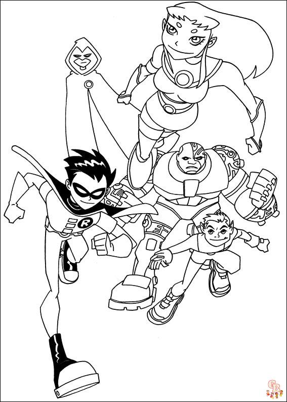 Teen titans kleurplaten 12