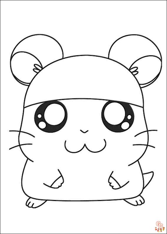 Hamtaro kleurplaten 10