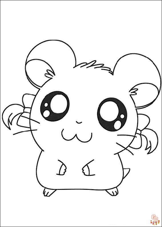 Hamtaro kleurplaten 11