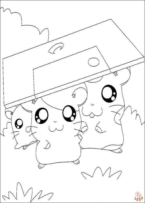 Hamtaro kleurplaten 16