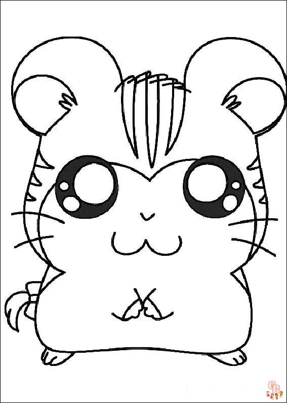 Hamtaro kleurplaten 5