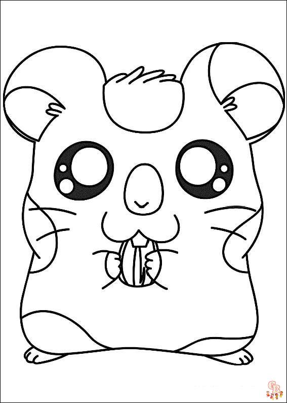 Hamtaro kleurplaten 6