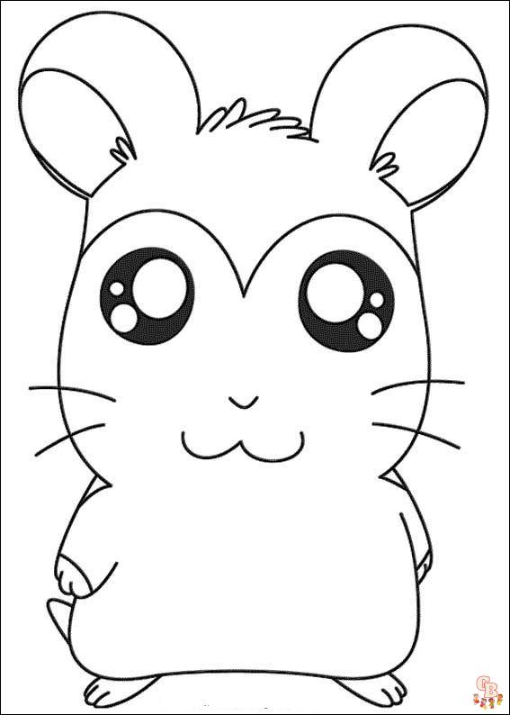 Hamtaro kleurplaten 7