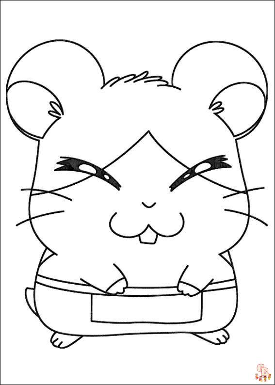 Hamtaro kleurplaten 9